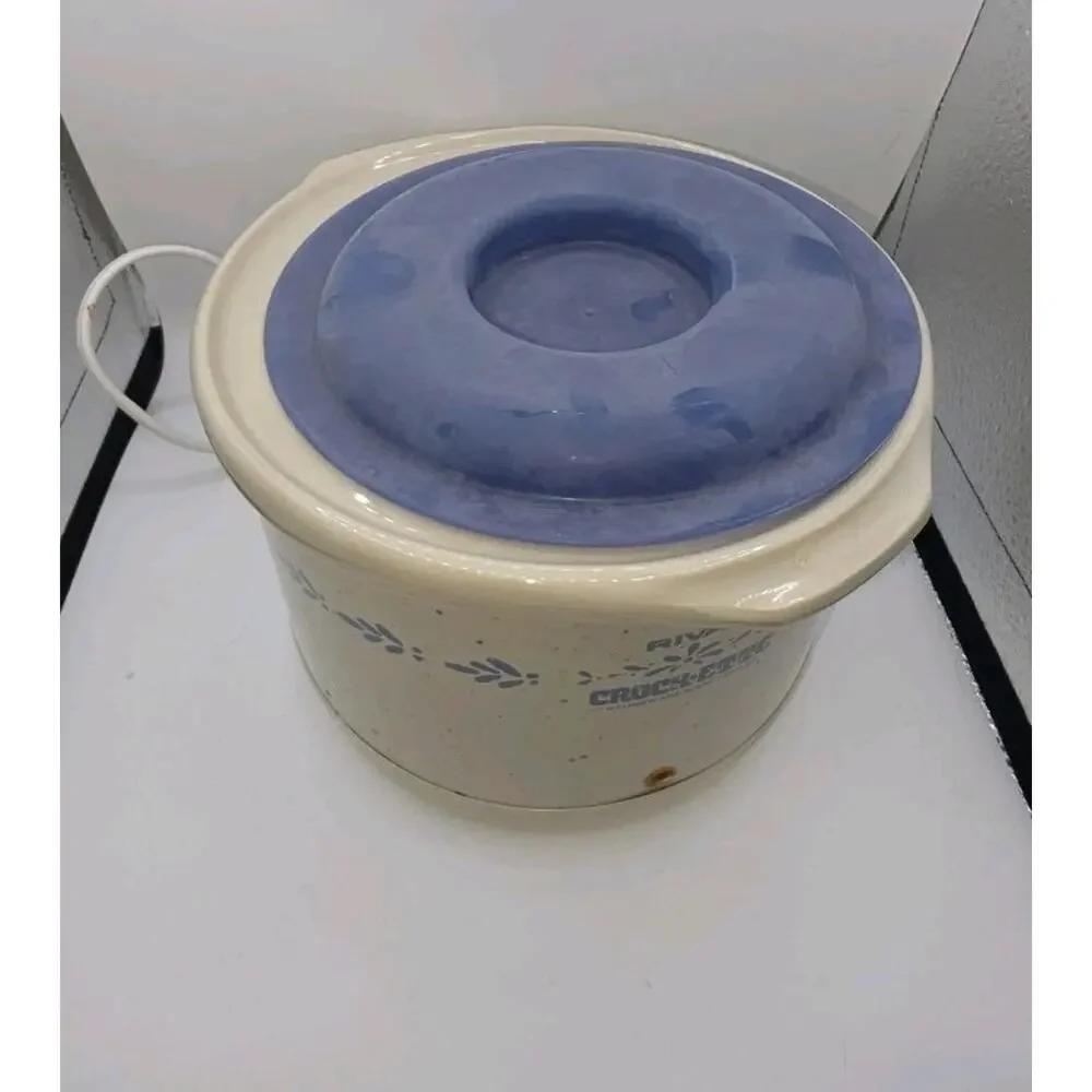“Vintage Rival Crock-Ette 1 Qt Stoneware Slow Cooker Model 3200/3 – NO LID”